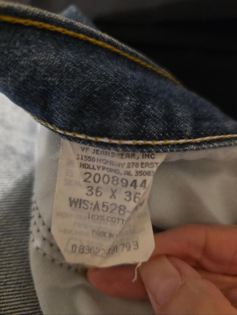 Tall Lee 2008944 Men's 36x36 Regular Fit Straight Leg Jeans 100% Cotton Made USA - Picture 4 of 4